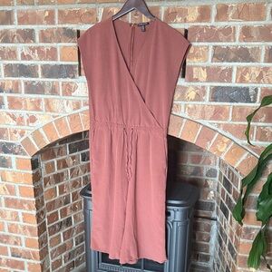 Eileen Fisher Terracotta sleeveless romper size PS